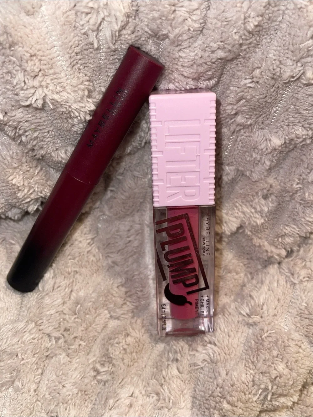 Maybelline Lifter Lip Plump Gloss and Maybelline Sensational Lipstick